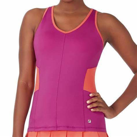 Baseline Racerback Tank Festival Fuchsia/Hot Coral