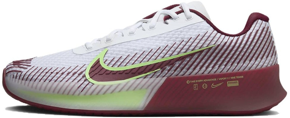 Men's Zoom Vapor 11 White/Team Red-Lime Burst