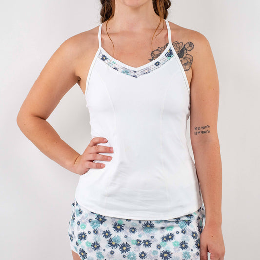 Volley Tank White/Fleur