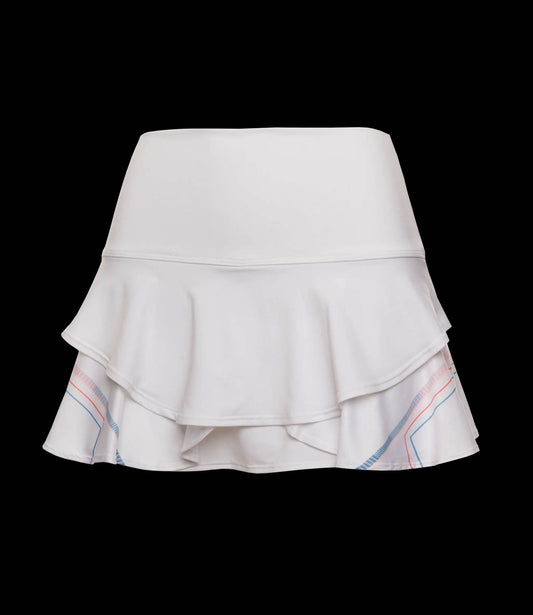 Flounce Skirt 13" White